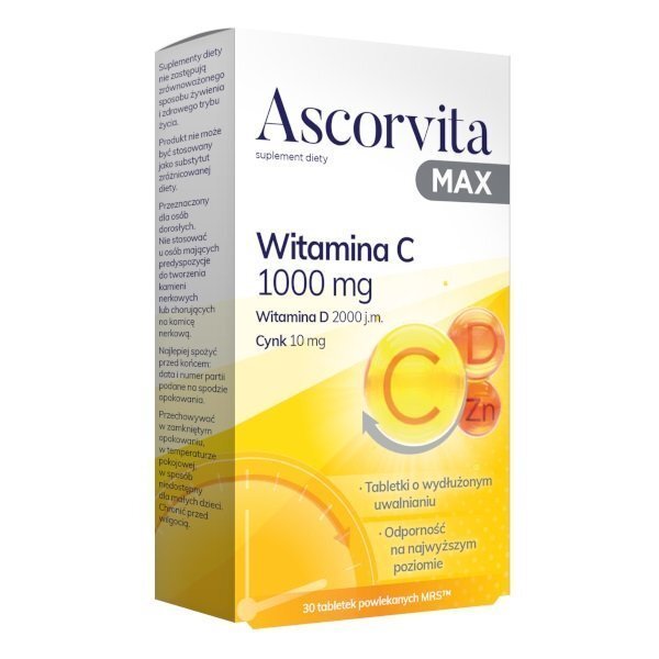 ASCORVITA Max Vitamin C supplement-30tablets